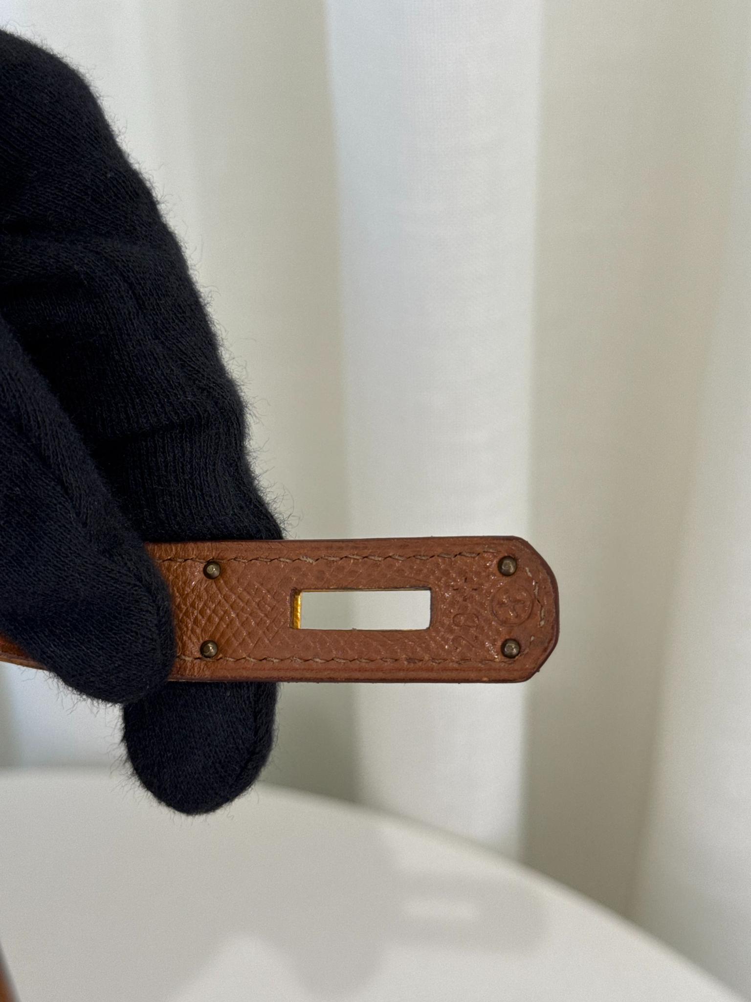 Hermès Kelly Sellier 32 Gold Epsom Leather GHW