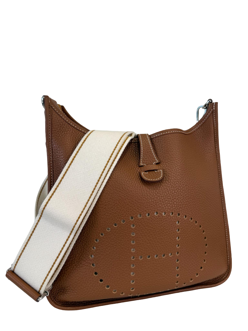 Hermès Evelyne III 29 Gold Clemence Leather Palladium Hardware