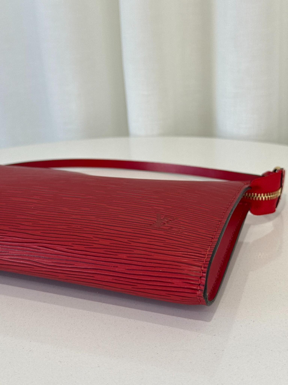 Louis Vuitton Pochette Accessories Red Epi Leather