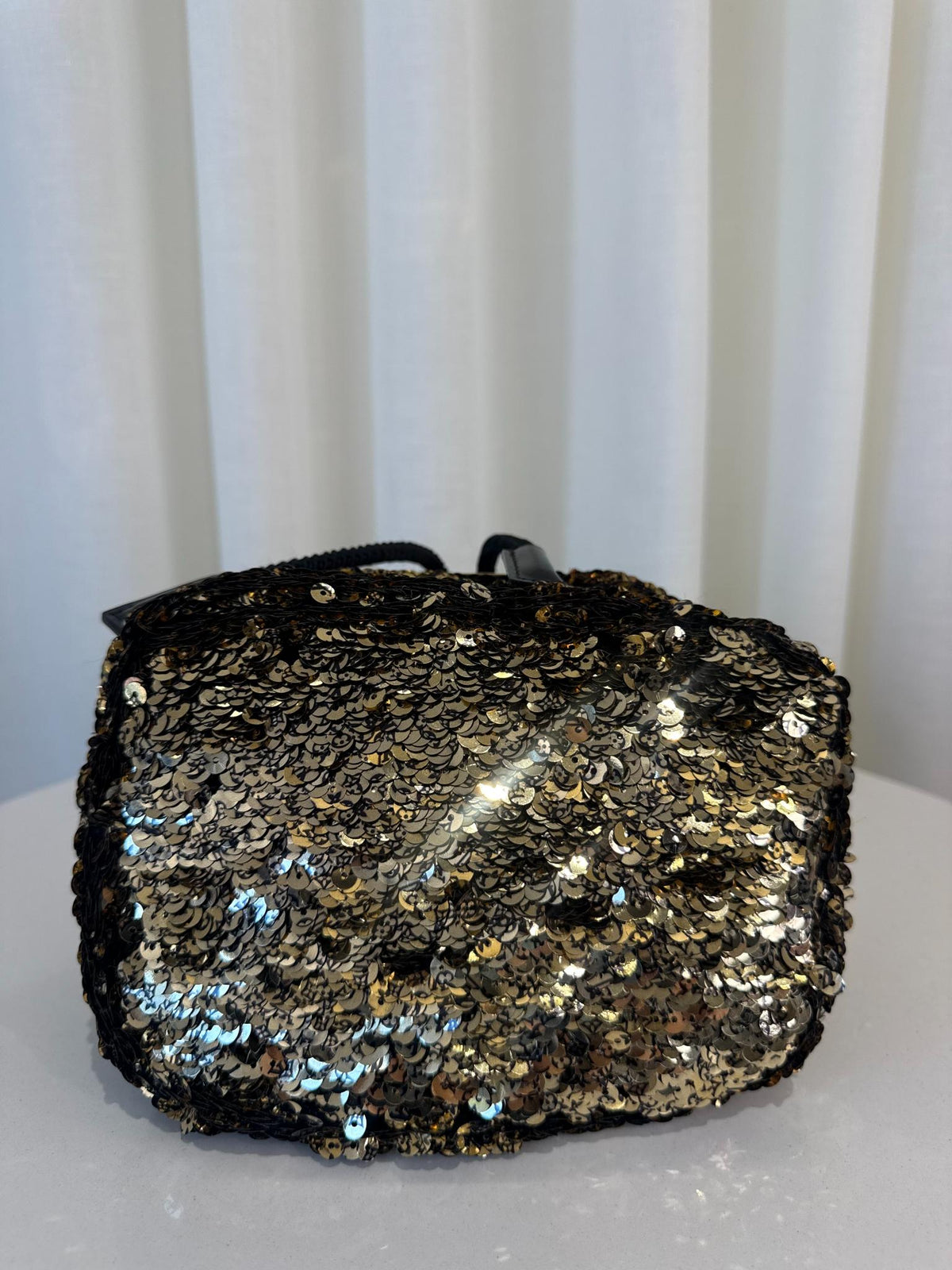 Louis Vuitton Limited Edition Gold Sequin Mini Noe Rococo Bag