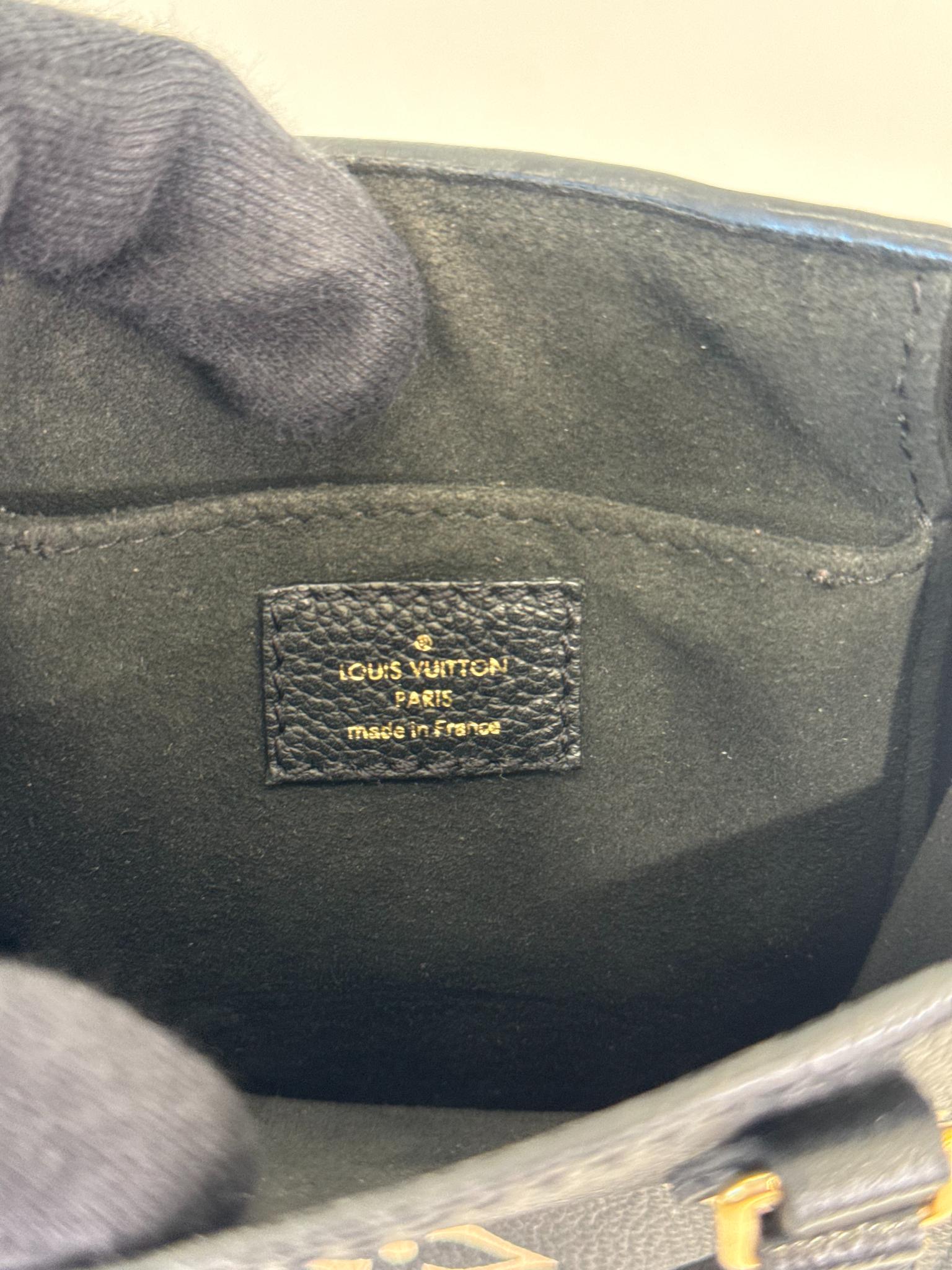 Louis Vuitton Petit Sac Plat Black/Beige Monogram Empreinte