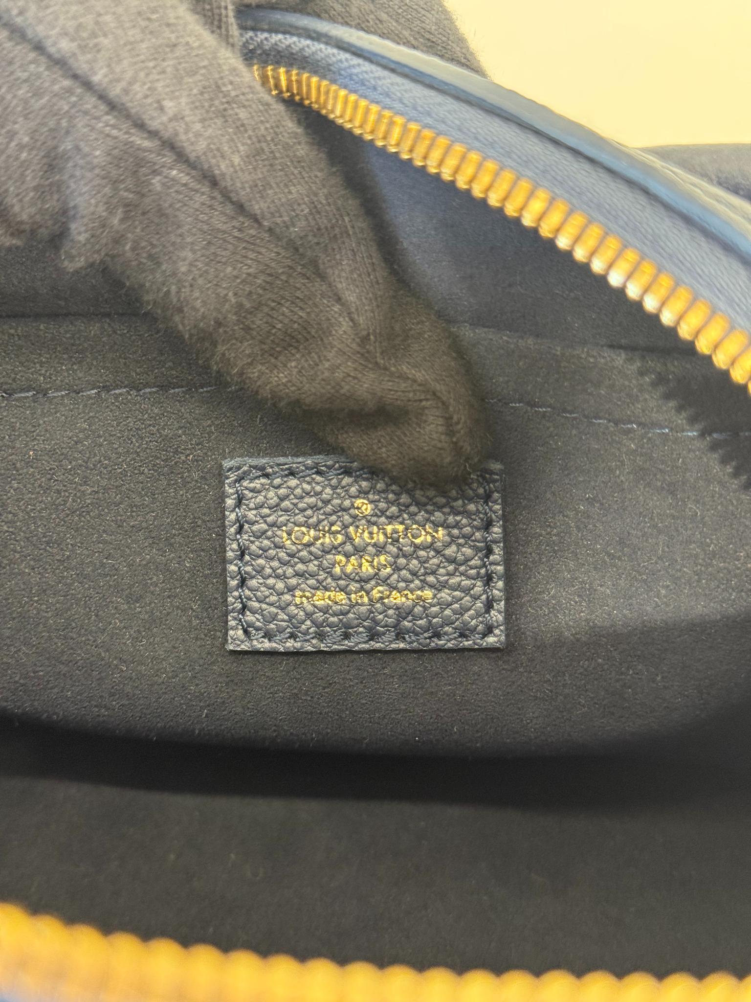Louis Vuitton Speedy Bandoulière 20 Navy Blue/Beige Monogram Empreinte