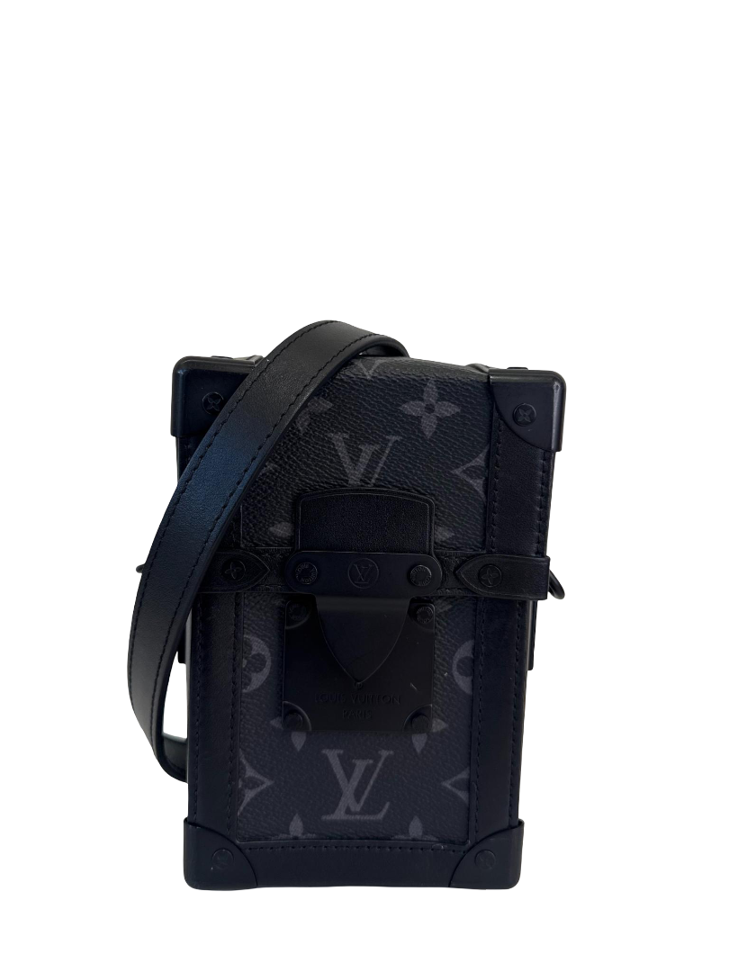Louis Vuitton Vertical Trunk Wearable Wallet Black Monogram Eclipse