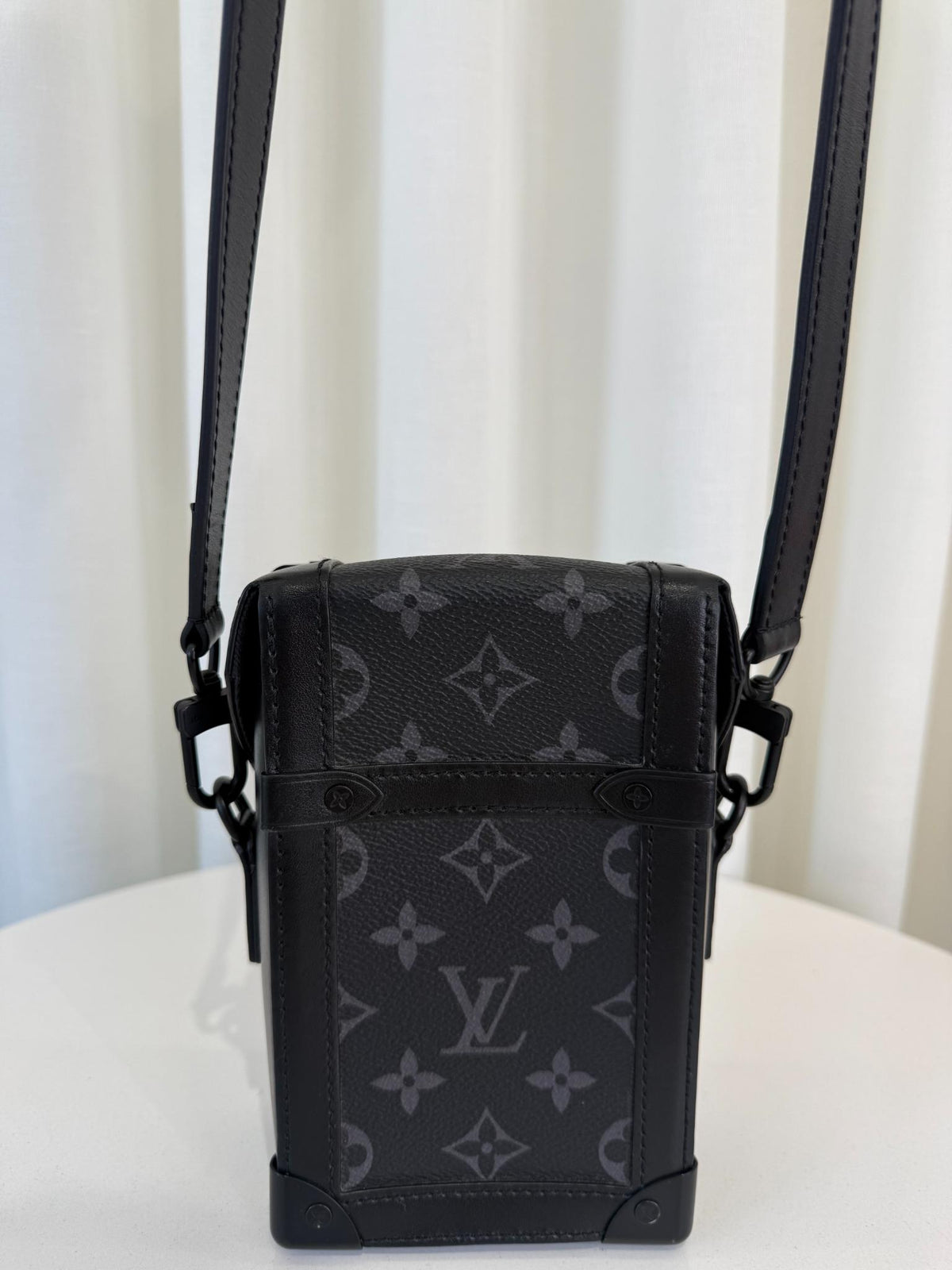 Louis Vuitton Vertical Trunk Wearable Wallet Black Monogram Eclipse