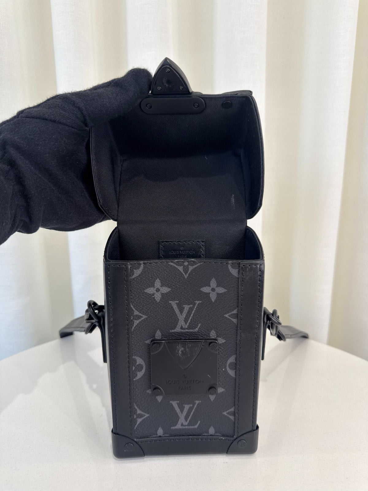 Louis Vuitton Vertical Trunk Wearable Wallet Black Monogram Eclipse