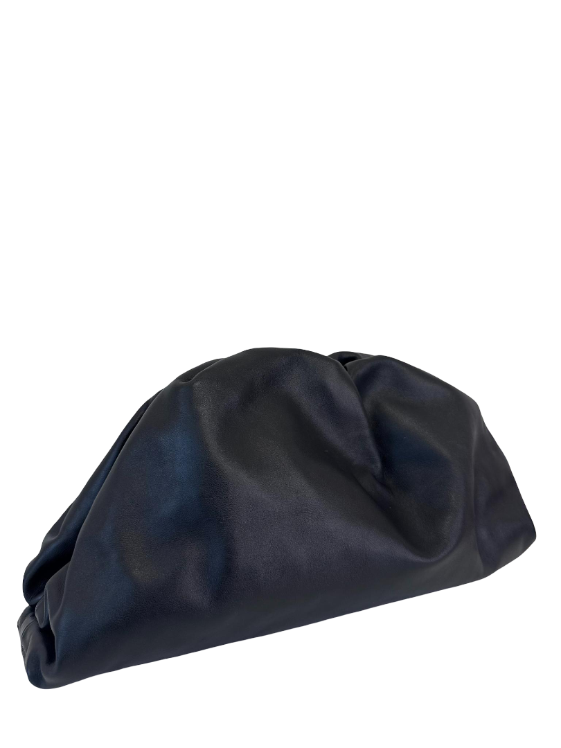 Bottega Veneta The Pouch Black Calfskin Leather