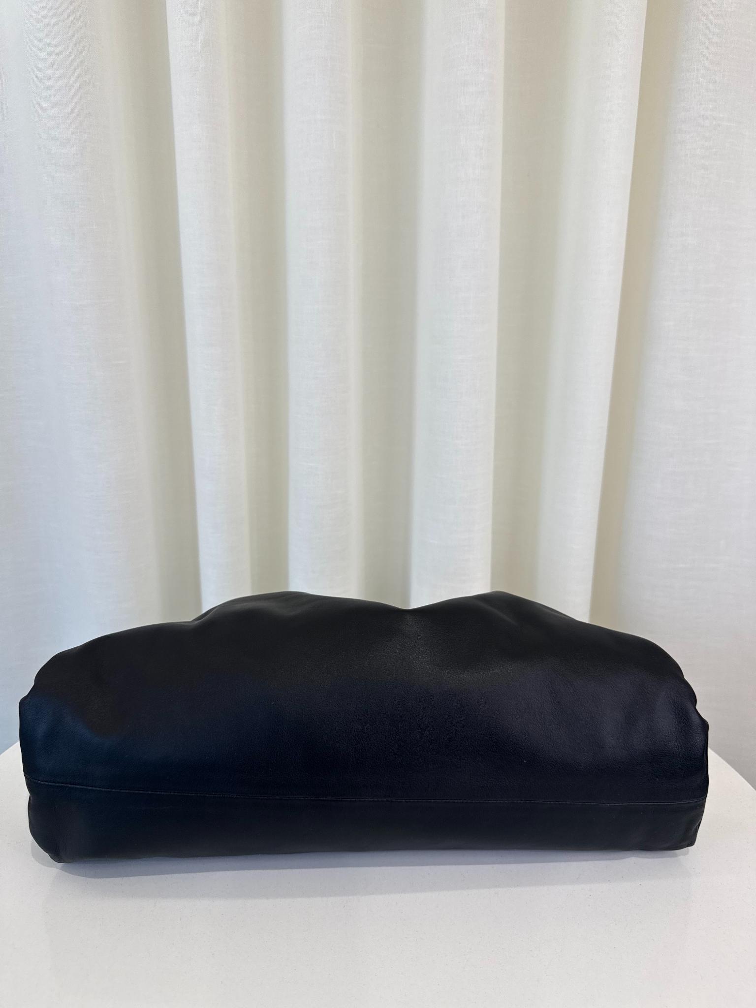 Bottega Veneta The Pouch Black Calfskin Leather