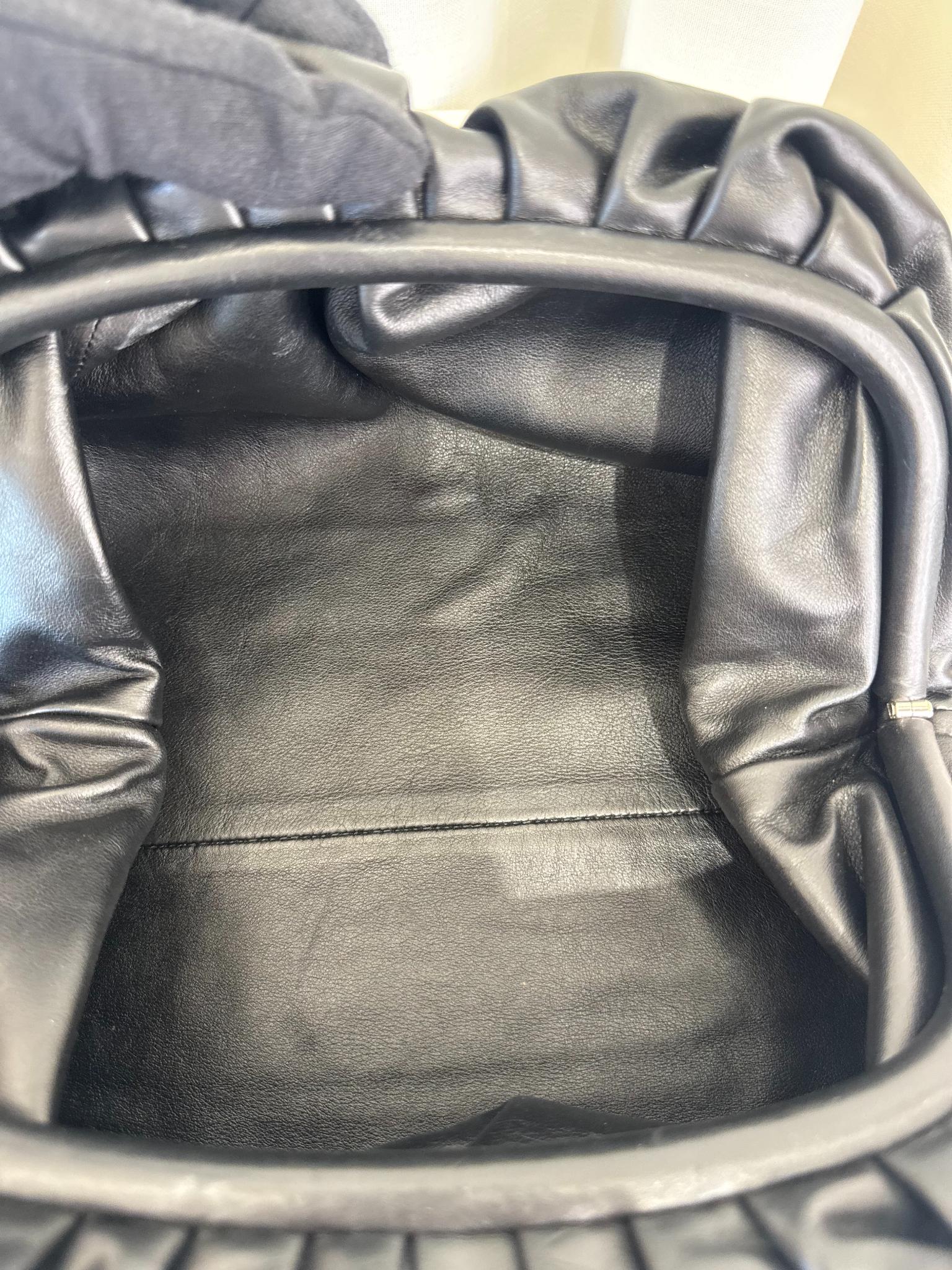 Bottega Veneta The Pouch Black Calfskin Leather