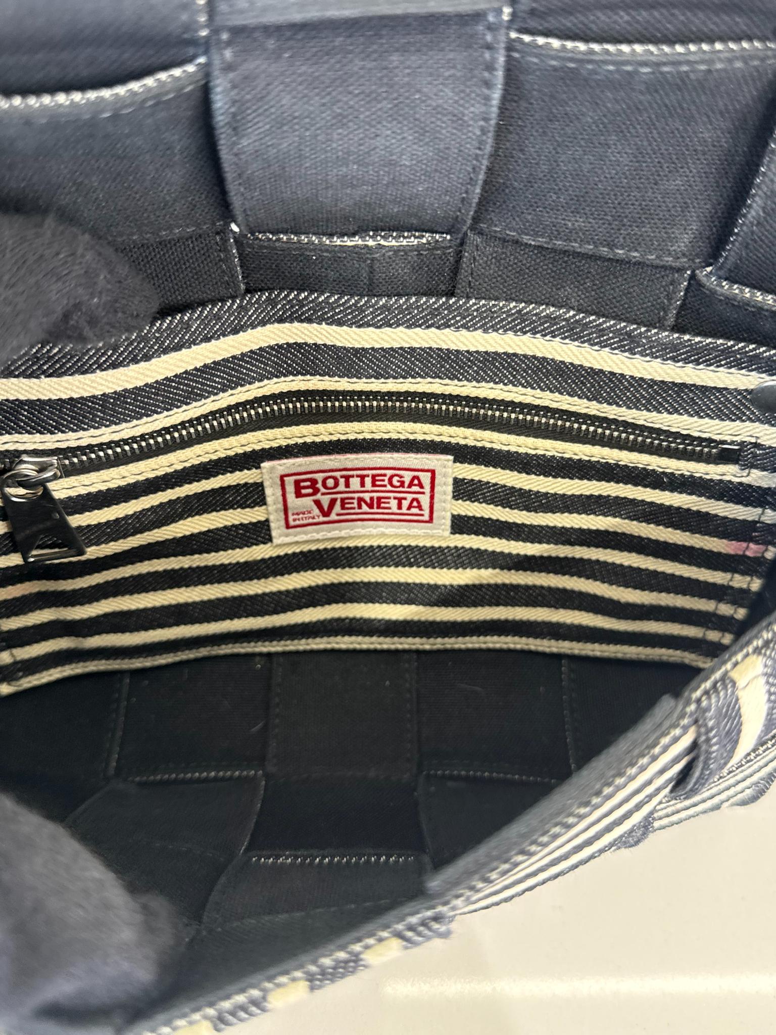 Bottega Veneta Medium Cassette Intrecciato Denim Shoulder Bag