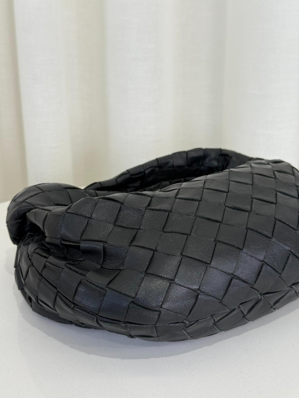Bottega Veneta Mini Jodie Black Intrecciato Nappa