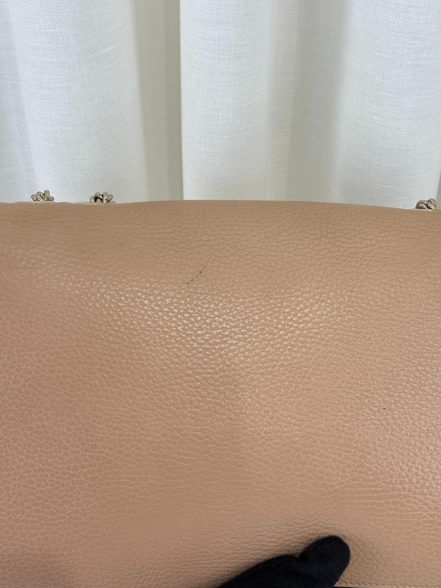 Gucci Dollar Calfskin Interlocking G Beige Leather Crossbody bag