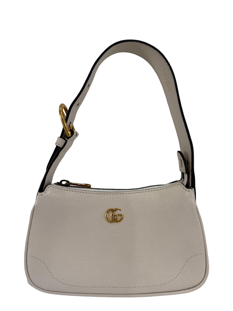 Gucci Aphrodite Mini Shoulder Bag White Soft Leather