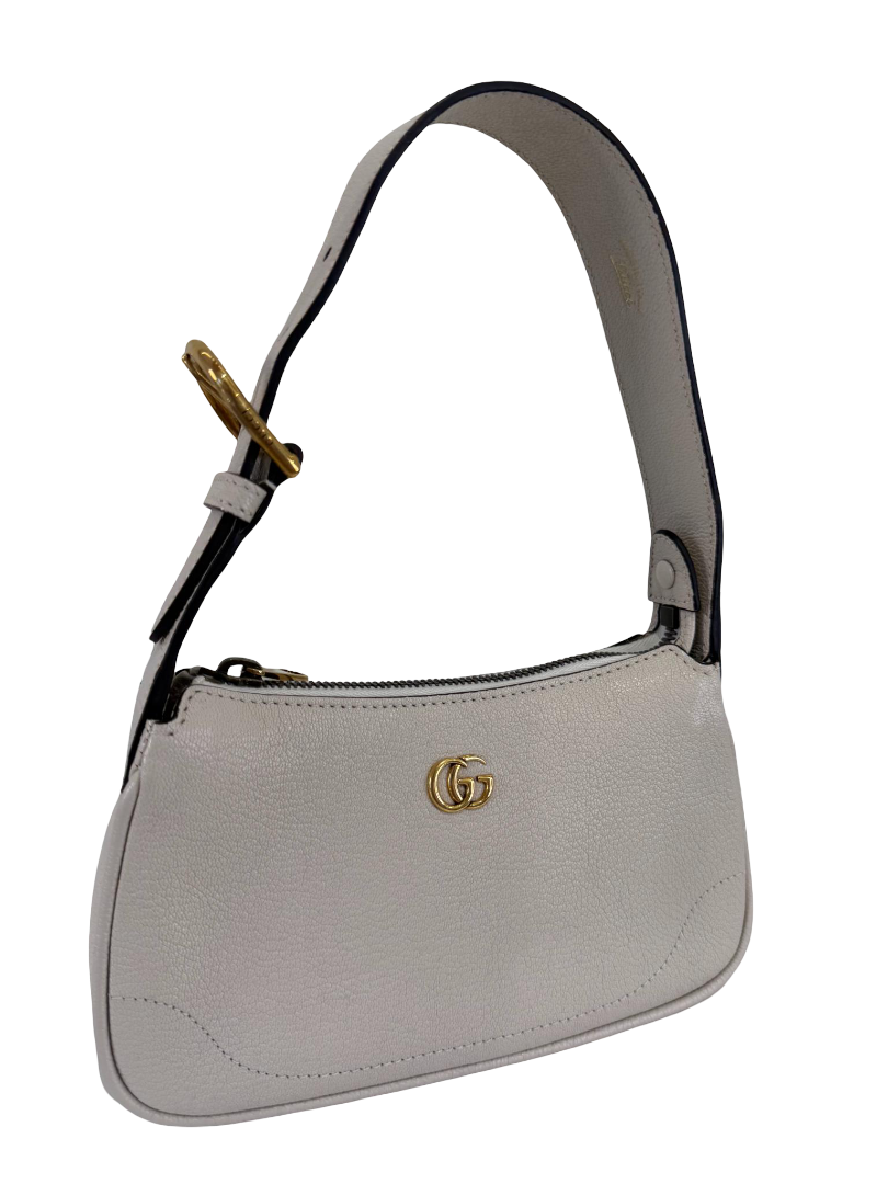 Gucci Aphrodite Mini Shoulder Bag White Soft Leather