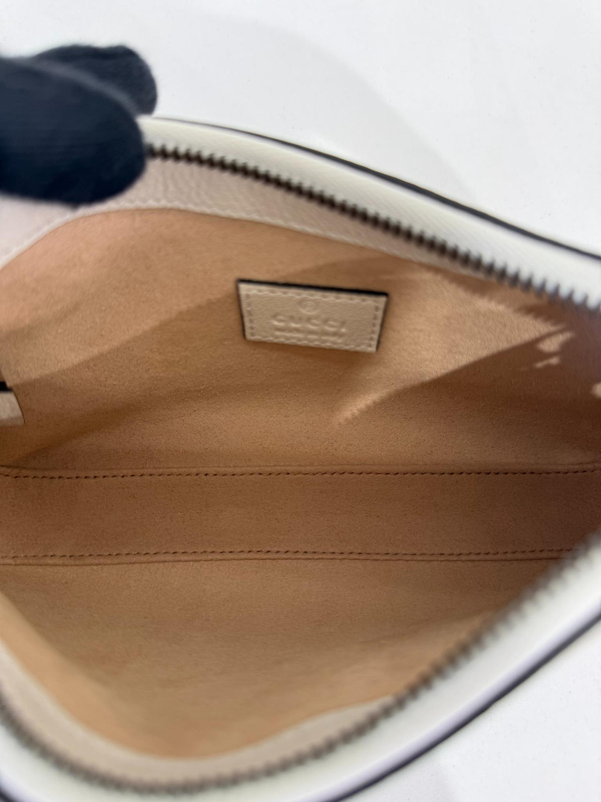 Gucci Aphrodite Mini Shoulder Bag White Soft Leather