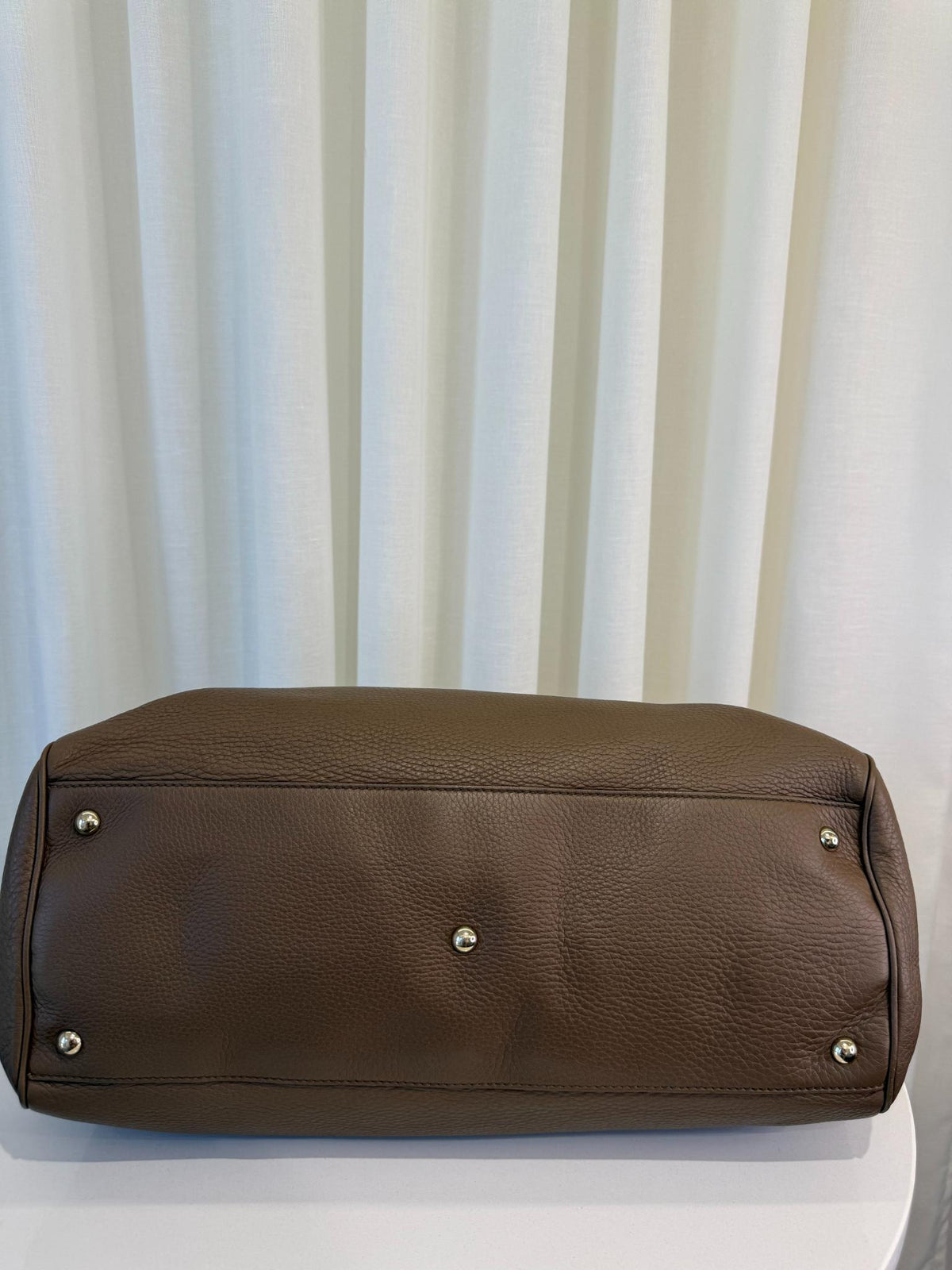 Gucci Brown Leather Large Bamboo Top Handle Shopper Tote