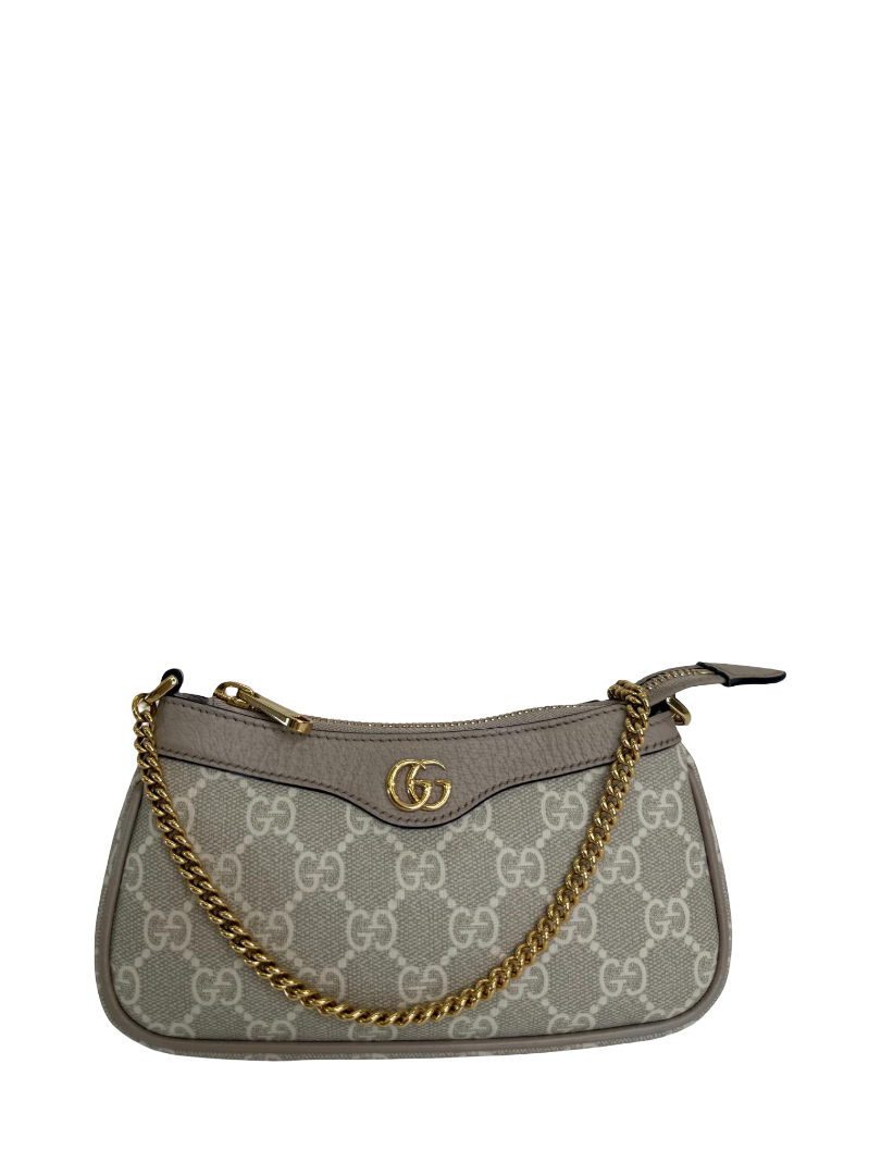 Gucci Ophidia White/Beige GG Canvas Mini Shoulder Bag