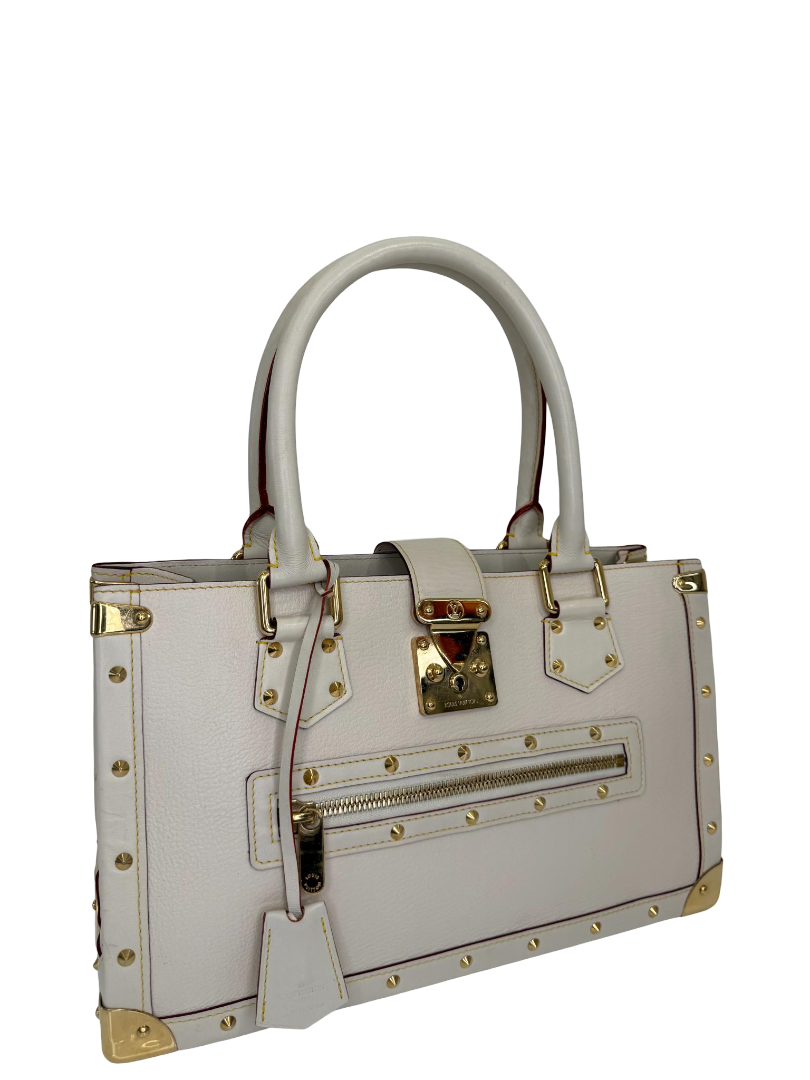 Louis Vuitton White Suhali Leather Le Fabuleux Shoulder Bag