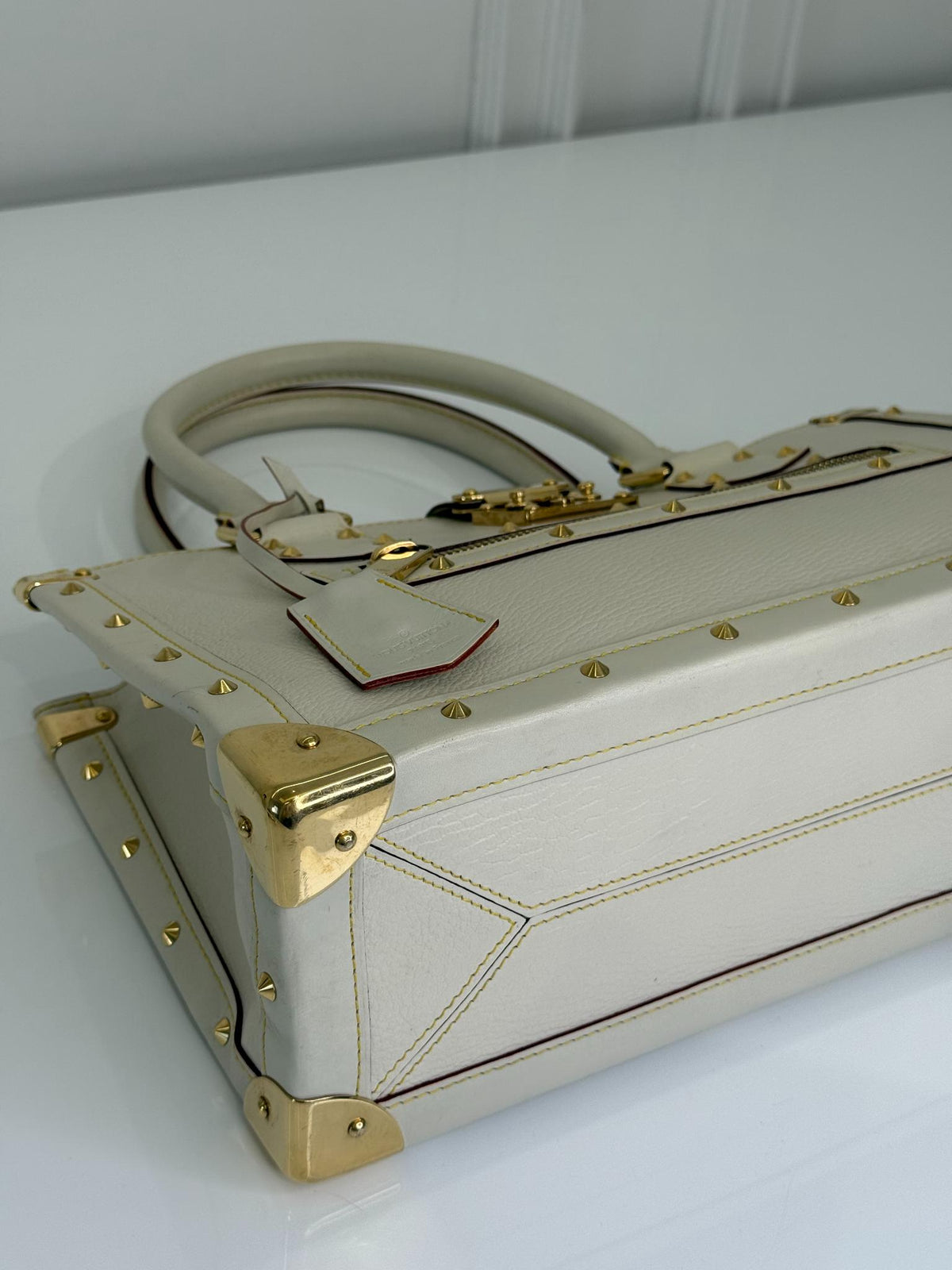 Louis Vuitton White Suhali Leather Le Fabuleux Shoulder Bag