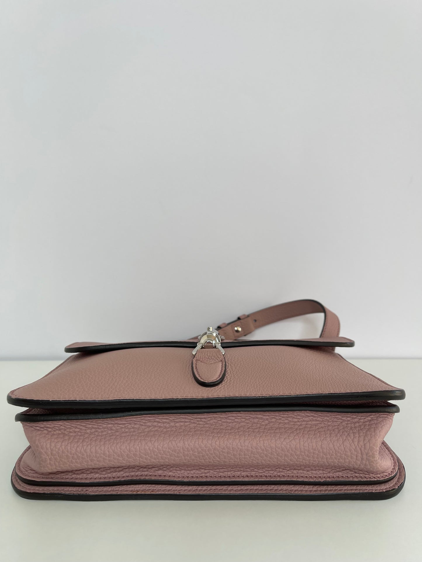 Gucci Soft Jackie Light Pink Pebbled Leather Shoulder Bag