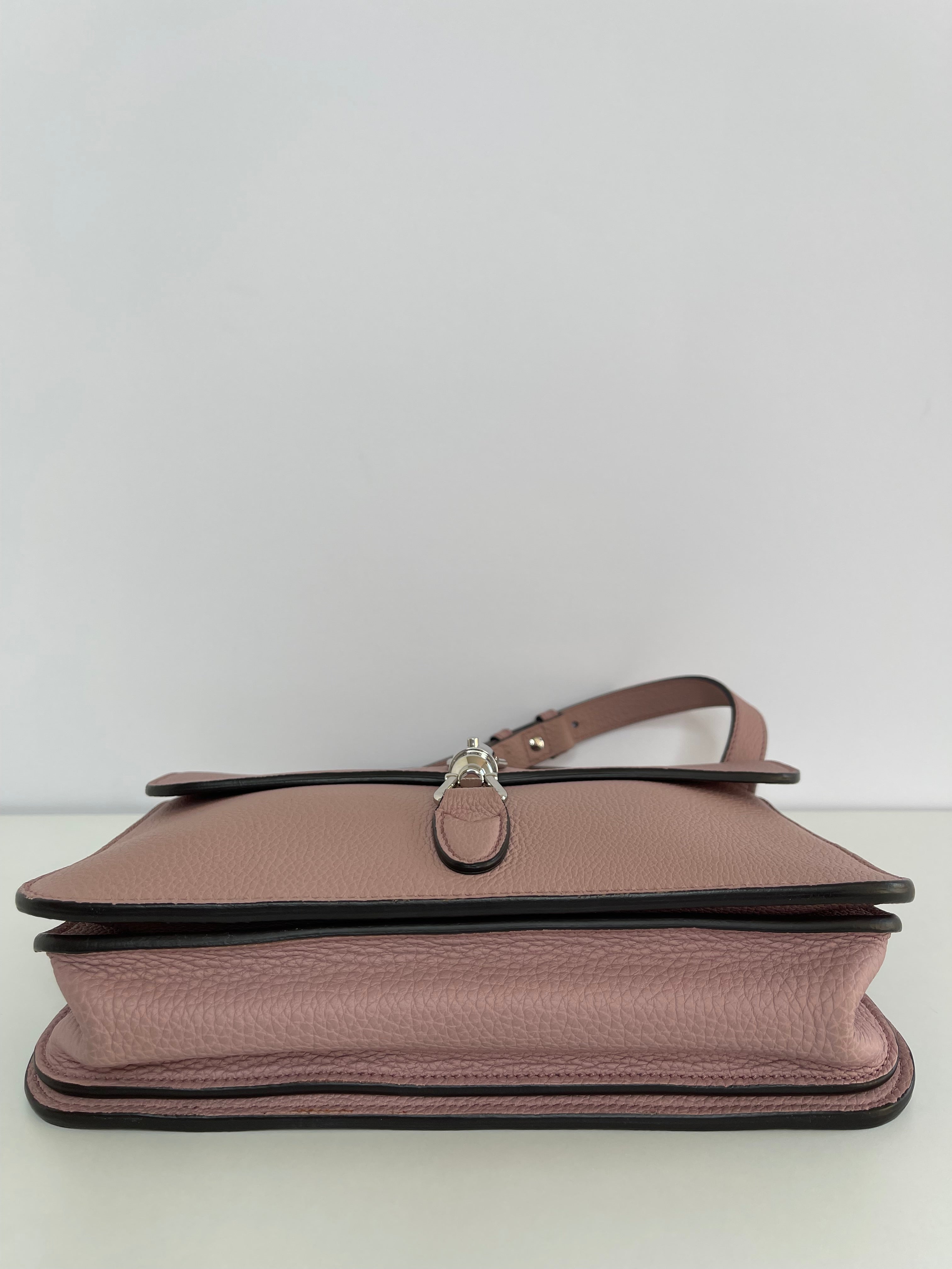 Gucci Soft Jackie Light Pink Pebbled Leather Shoulder Bag