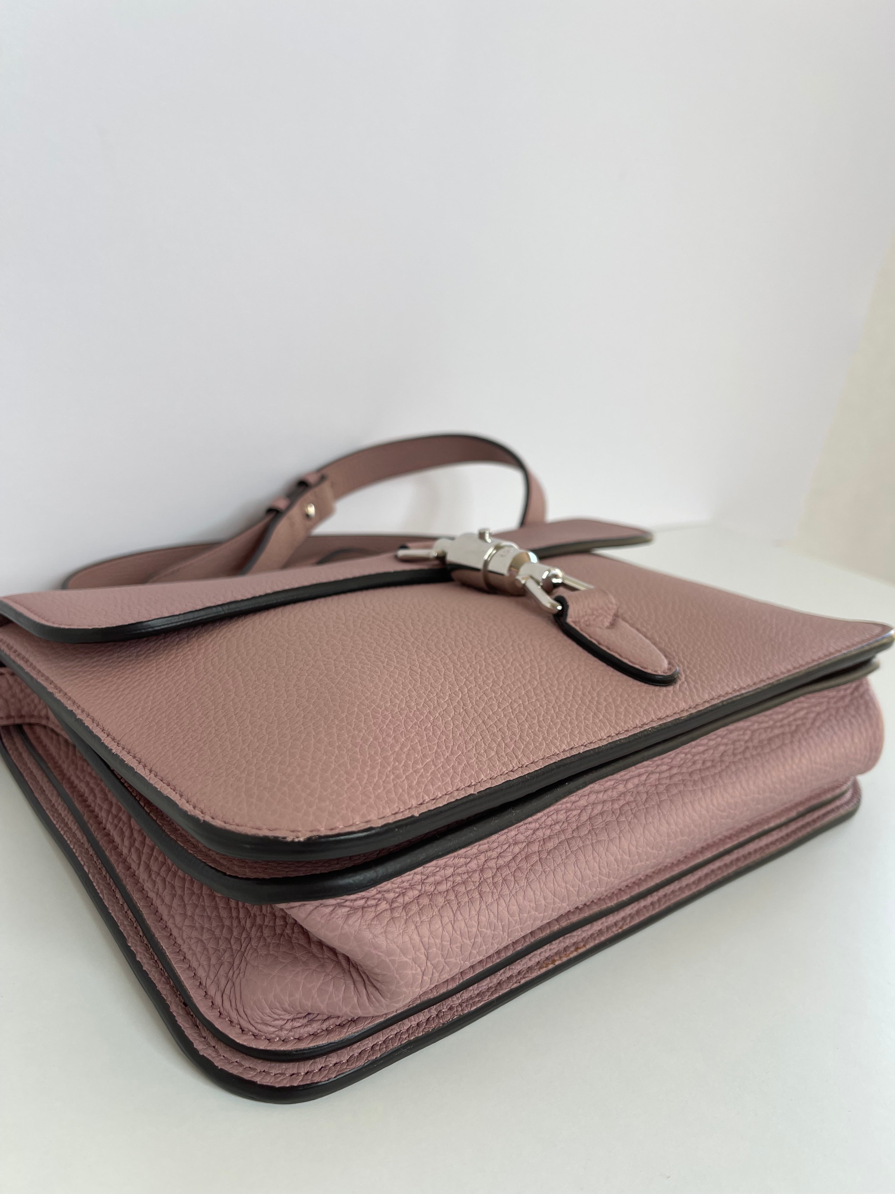 Gucci Soft Jackie Light Pink Pebbled Leather Shoulder Bag