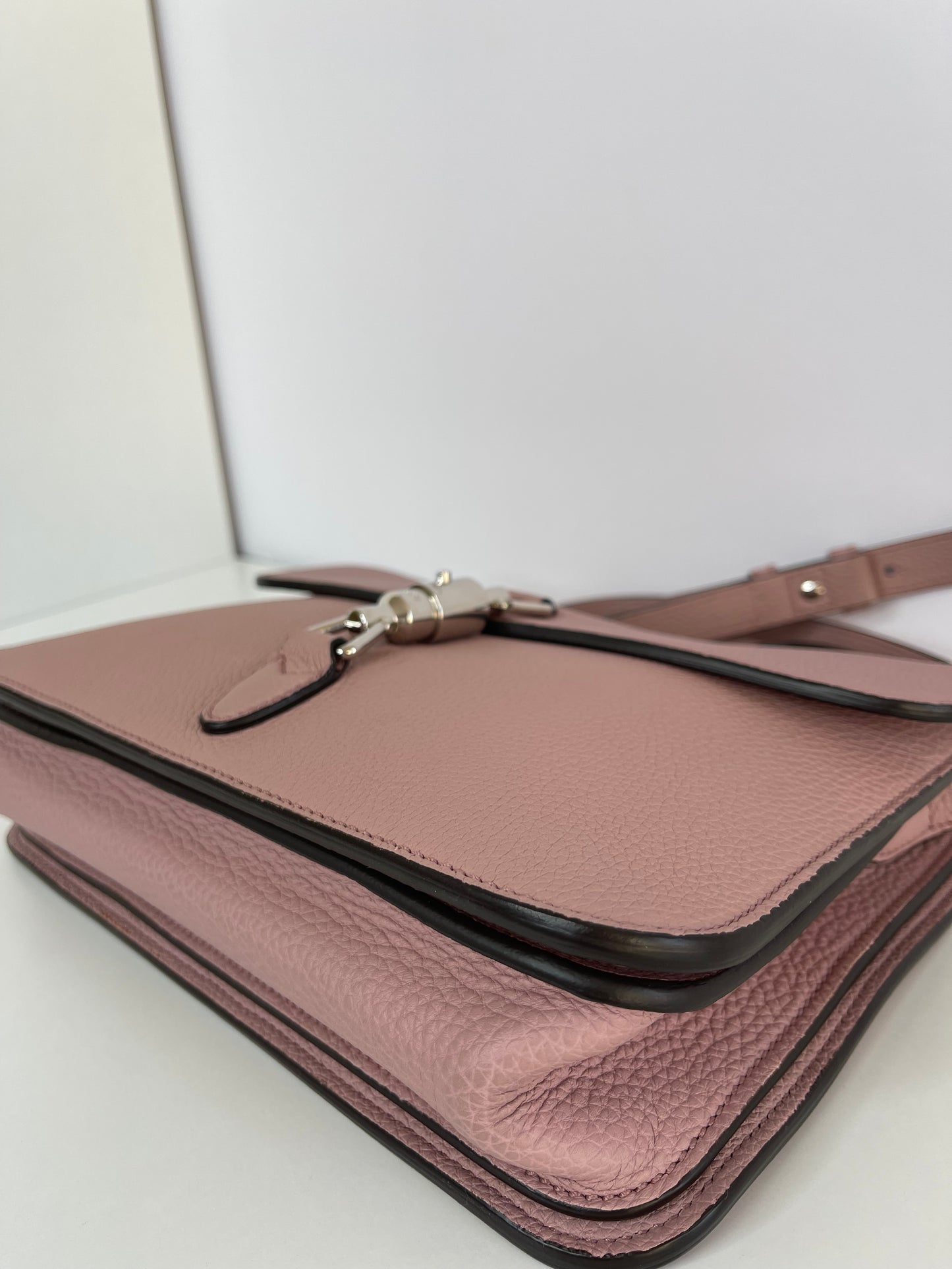 Gucci Soft Jackie Light Pink Pebbled Leather Shoulder Bag