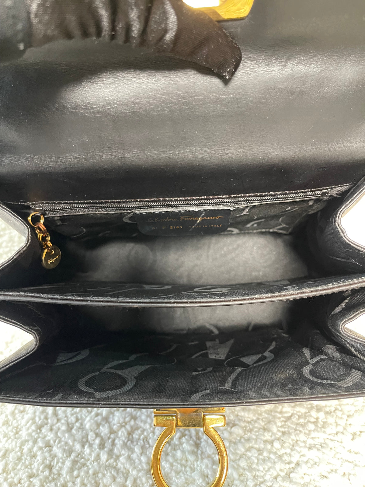 Salvatore Ferragamo Vintage Calfskin Gancini Top Handle