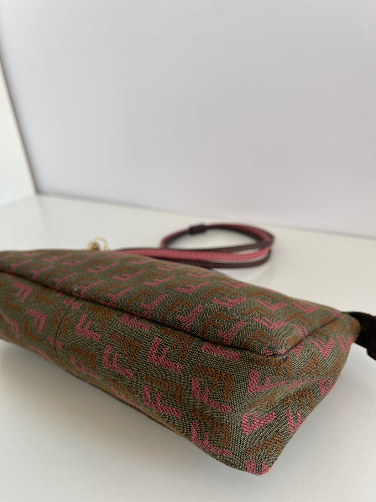 Fendi Tricolor Zucchino Canvas Pochette