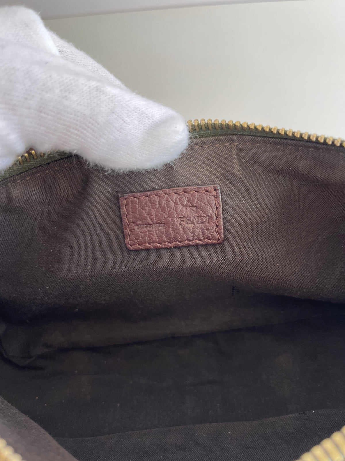 Fendi Tricolor Zucchino Canvas Pochette