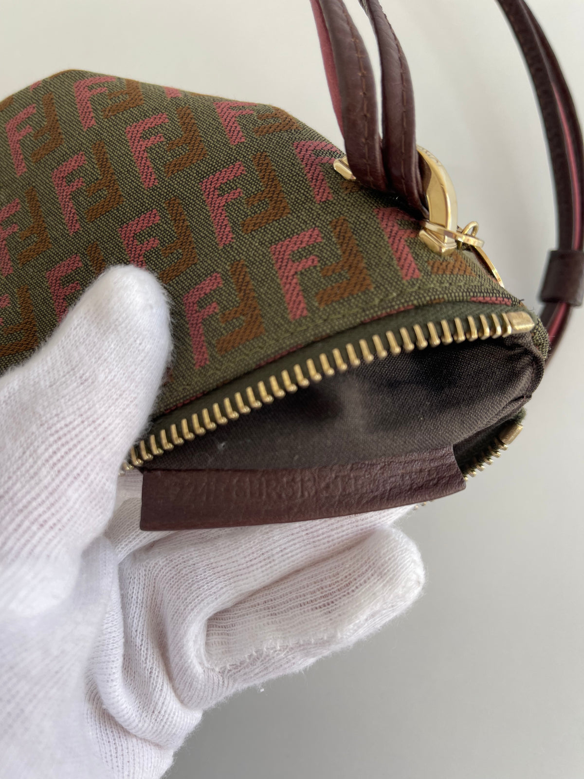 Fendi Tricolor Zucchino Canvas Pochette