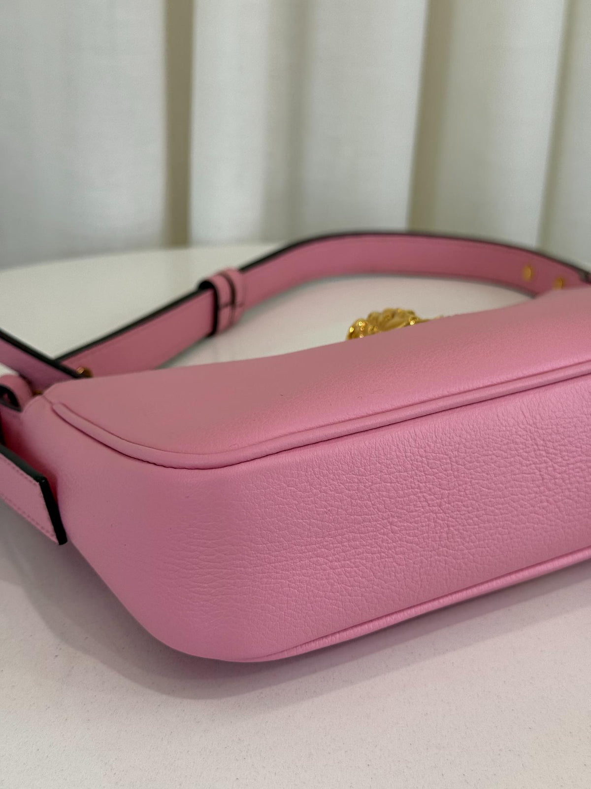 Versace La Medusa Pink Leather Small Pochette