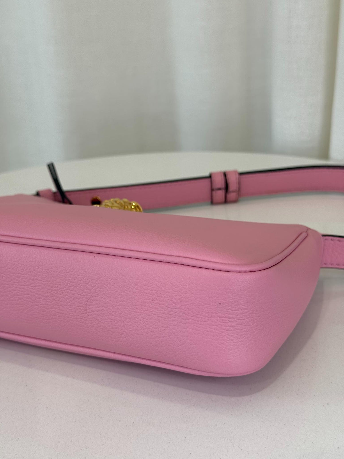 Versace La Medusa Pink Leather Small Pochette