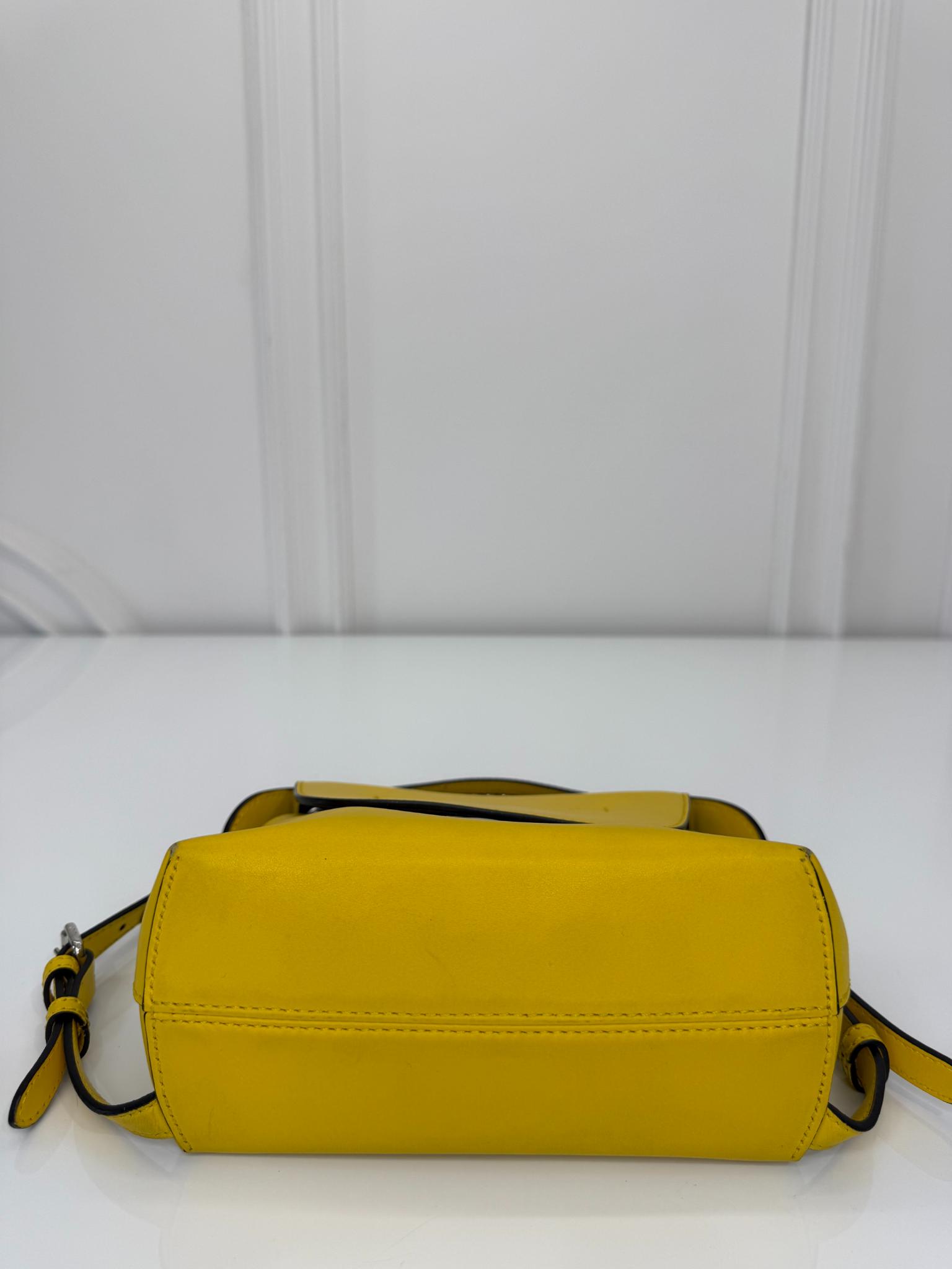 Fendi Back To School Backpack Lemon Yellow Leather