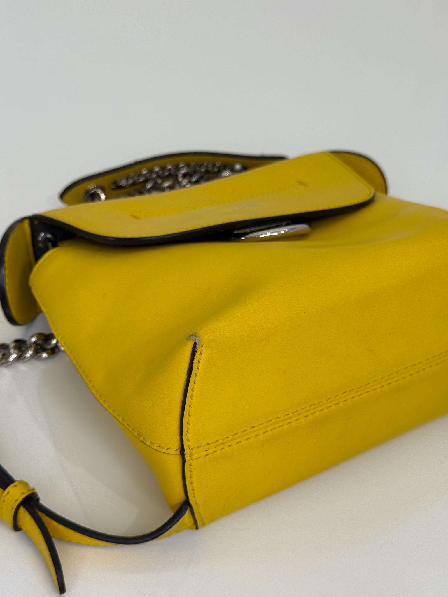 Fendi Back To School Backpack Lemon Yellow Leather