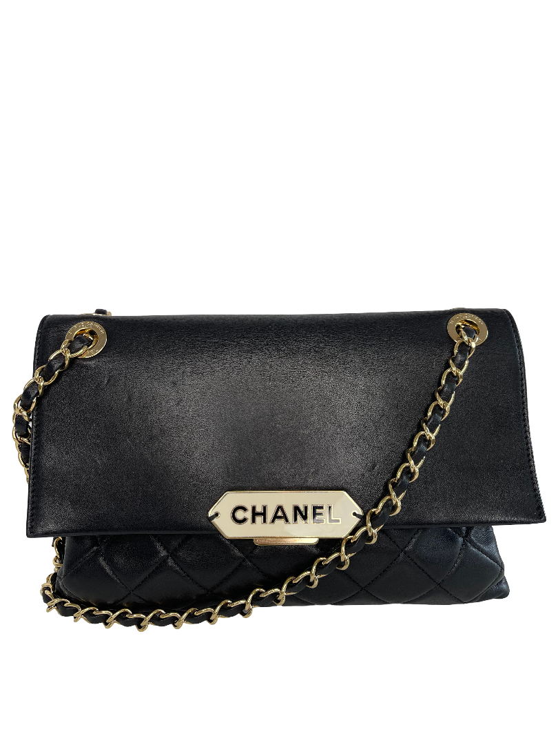Chanel Retro Label Quilted Shoulder Bag
