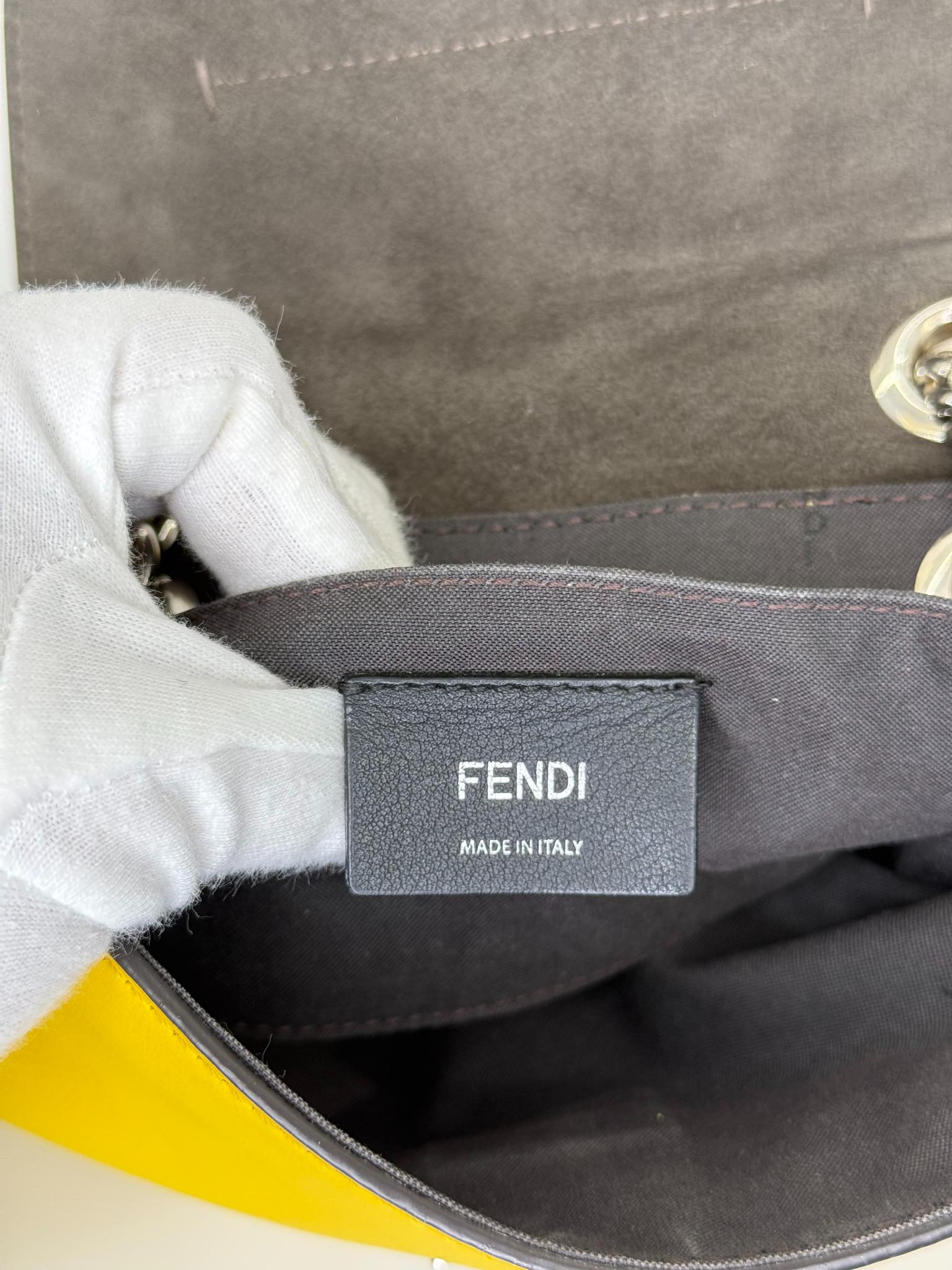 Fendi Back To School Backpack Lemon Yellow Leather