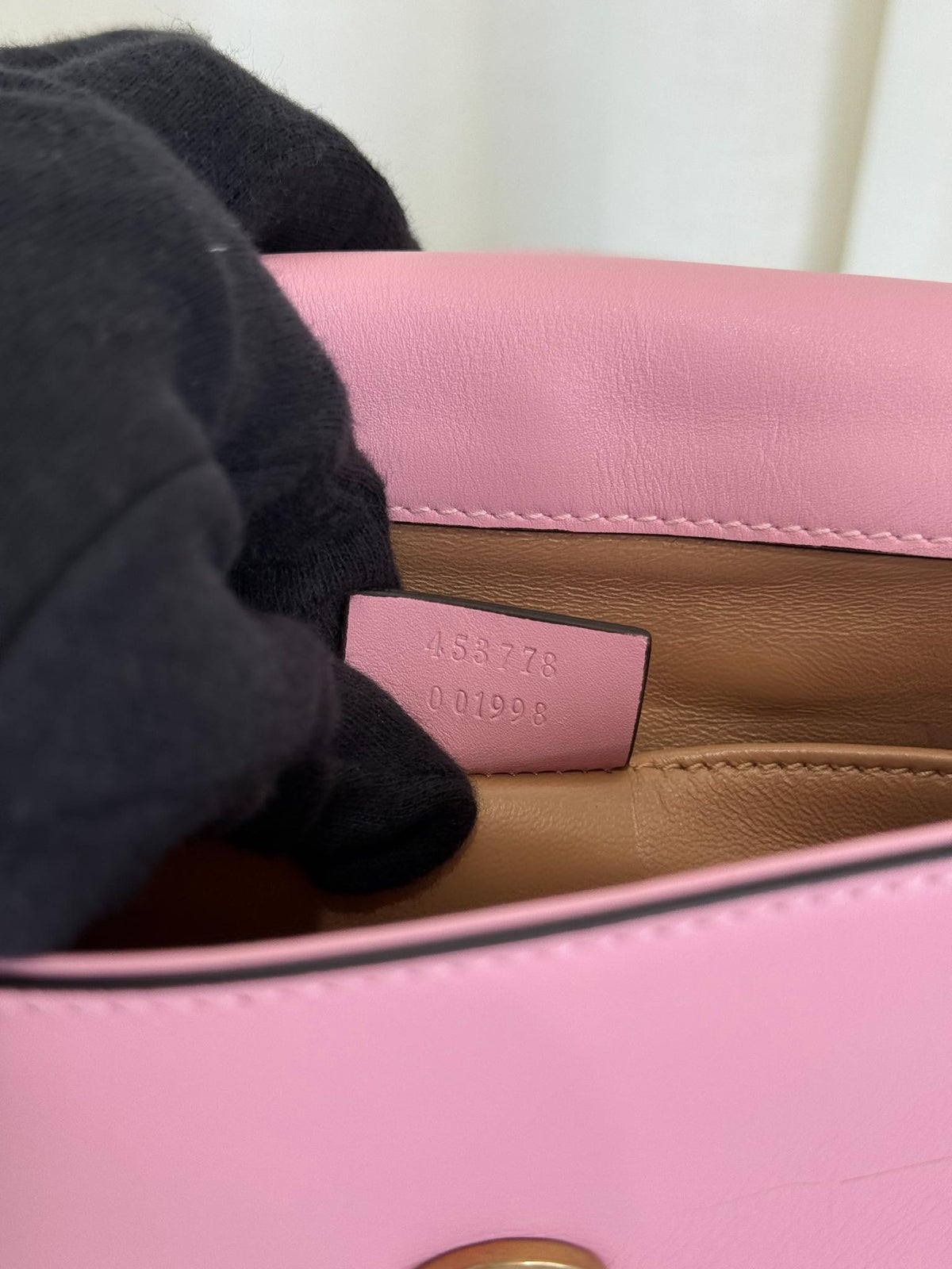 Gucci Pink Leather Pearl Studded Queen Margaret Broadway Shoulder Bag