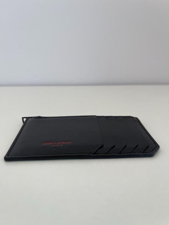Saint Laurent Leather Card Holder Black