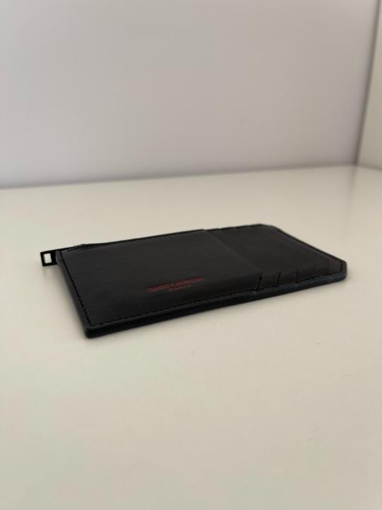 Saint Laurent Leather Card Holder Black