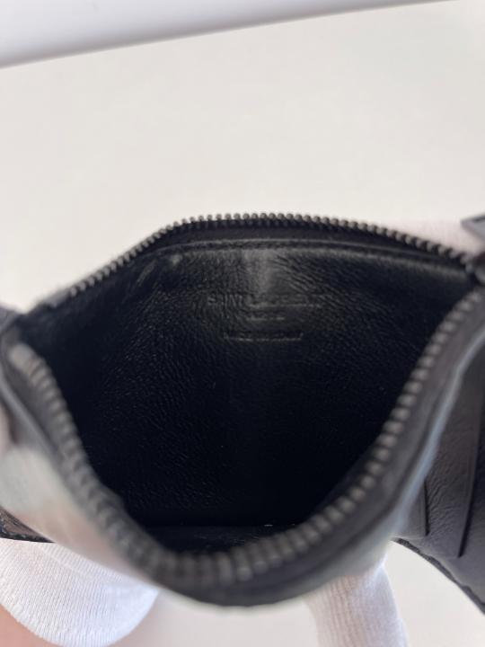 Saint Laurent Leather Card Holder Black