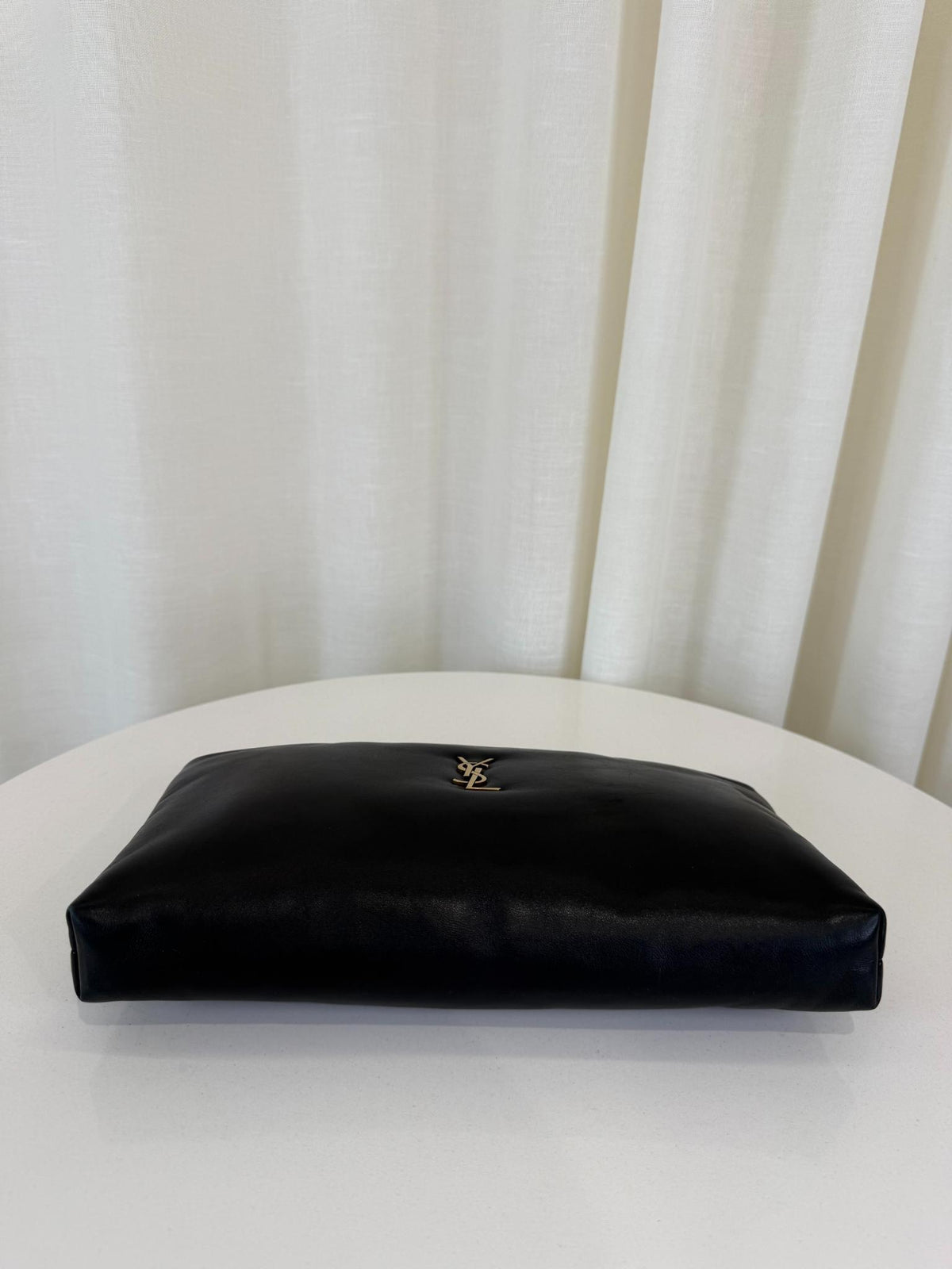 Saint Laurent Calypso Long Zipped Pouch Black
