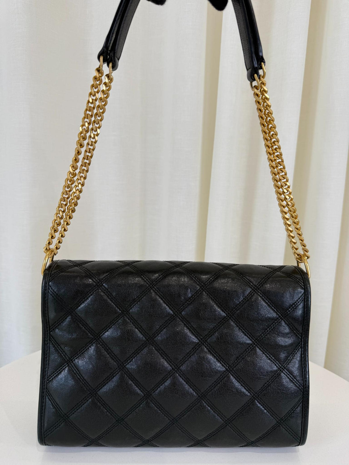 Saint Laurent Becky Black Quilted Lambskin Shoulder Bag