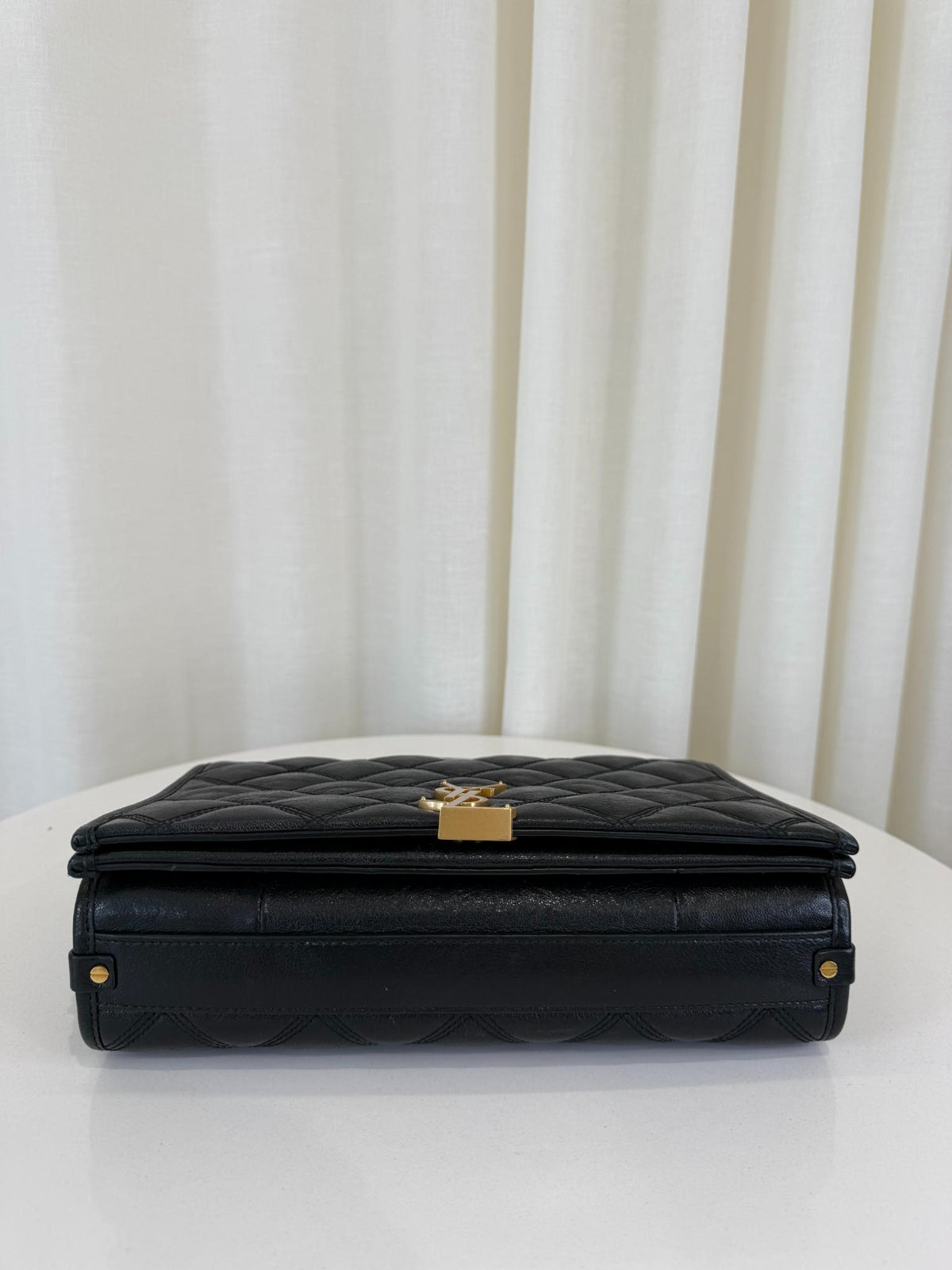 Saint Laurent Becky Black Quilted Lambskin Shoulder Bag