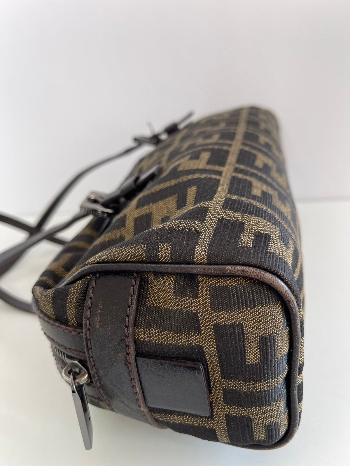 Fendi Zucca Small Tobacco Bauletto