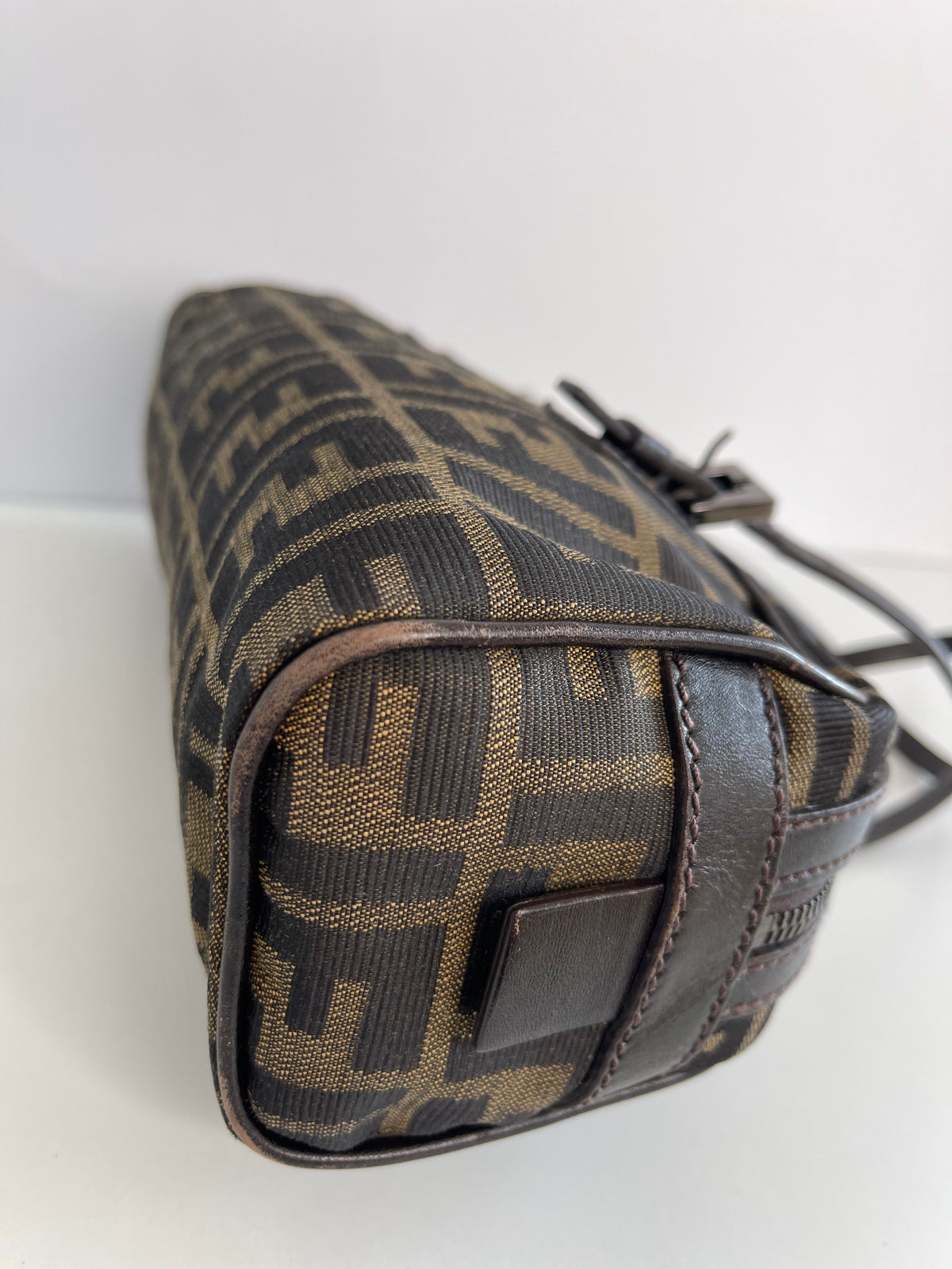 Fendi Zucca Small Tobacco Bauletto