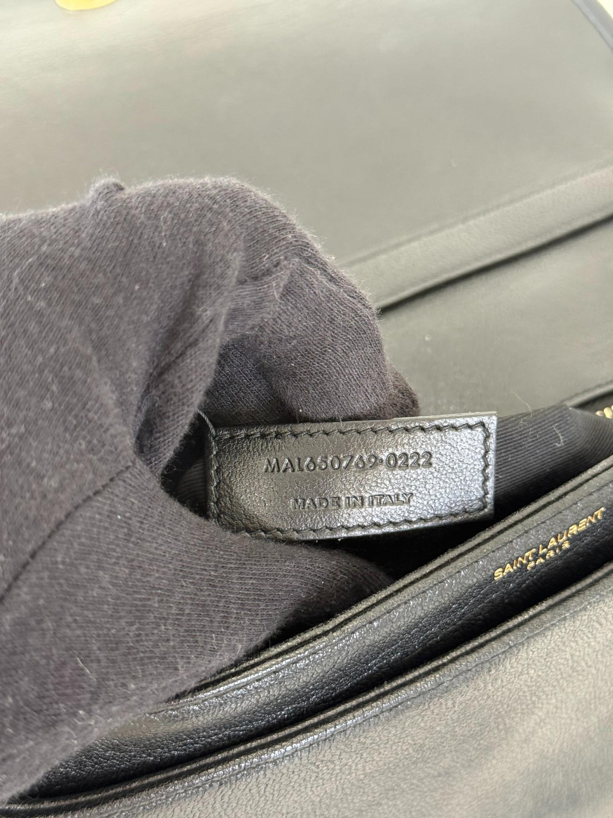 Saint Laurent Becky Black Quilted Lambskin Shoulder Bag