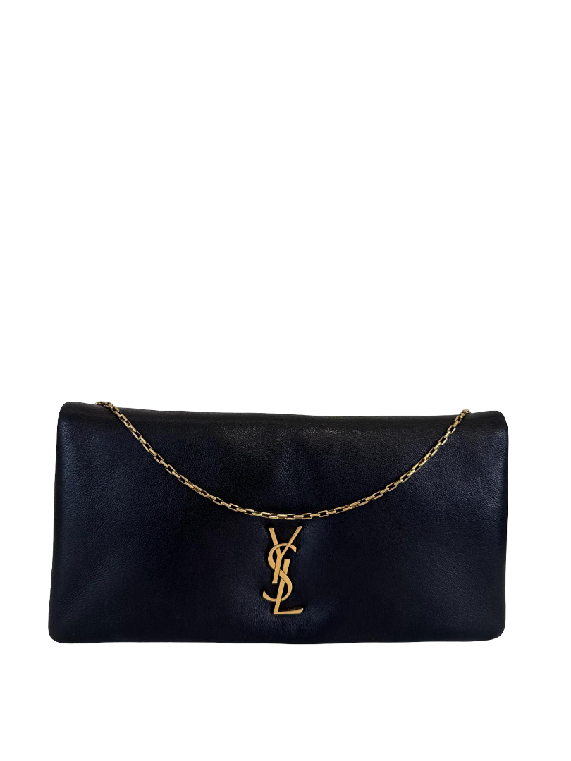 Saint Laurent Calypso Black Lambskin Mini Shoulder Bag