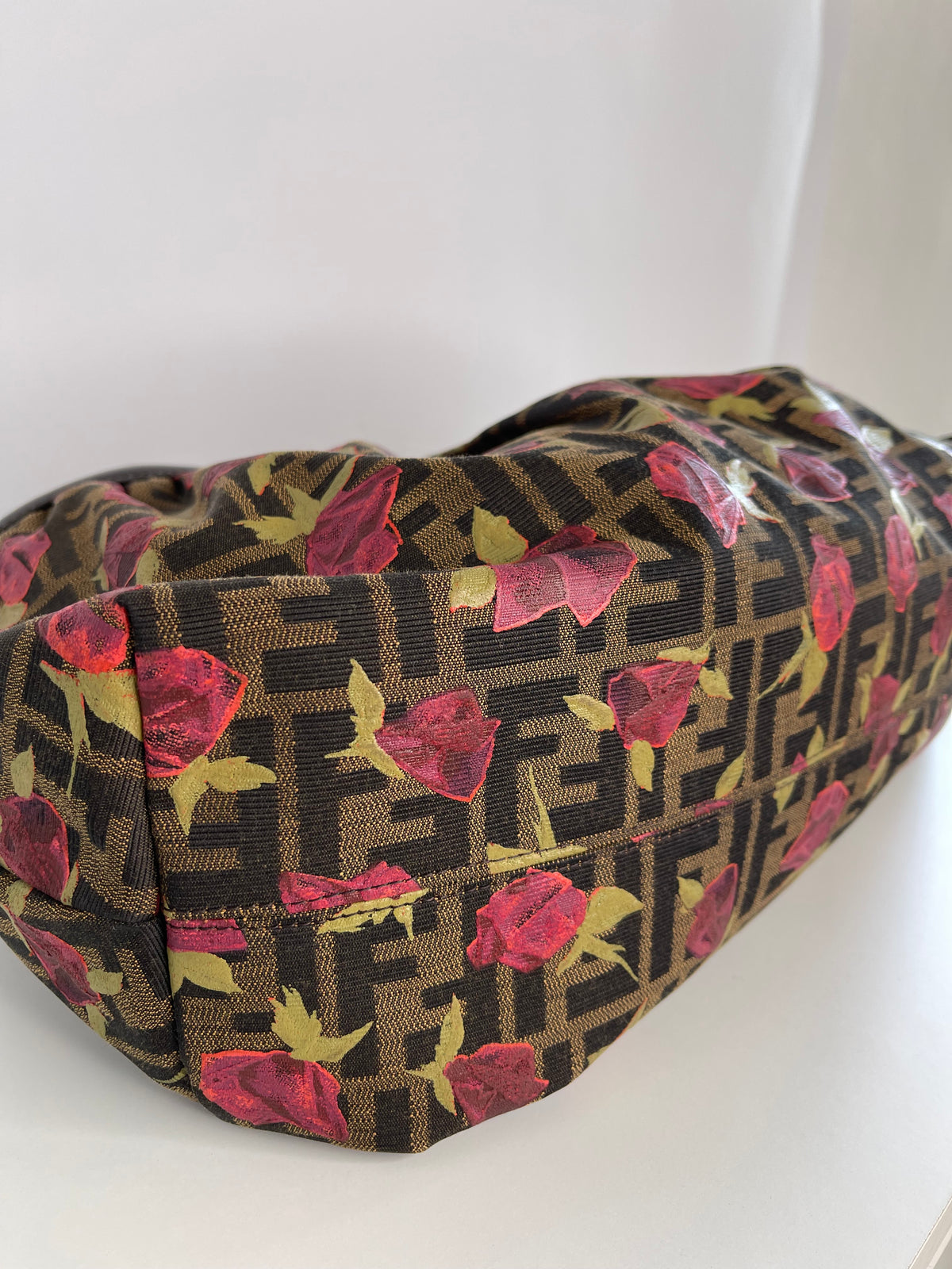 Fendi Zucca Rose Large Chef Shopper Tote Tobacco