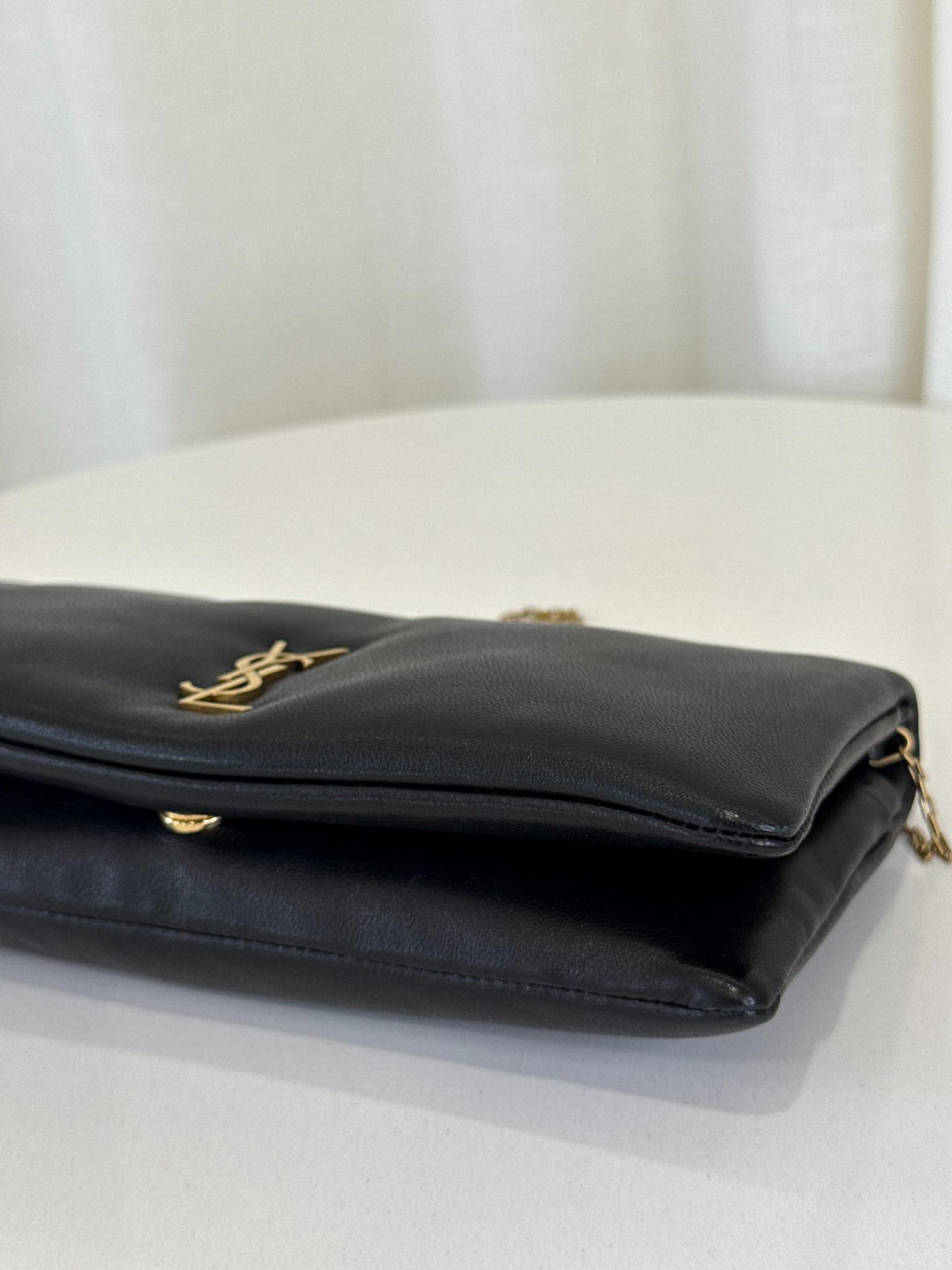 Saint Laurent Calypso Black Lambskin Mini Shoulder Bag