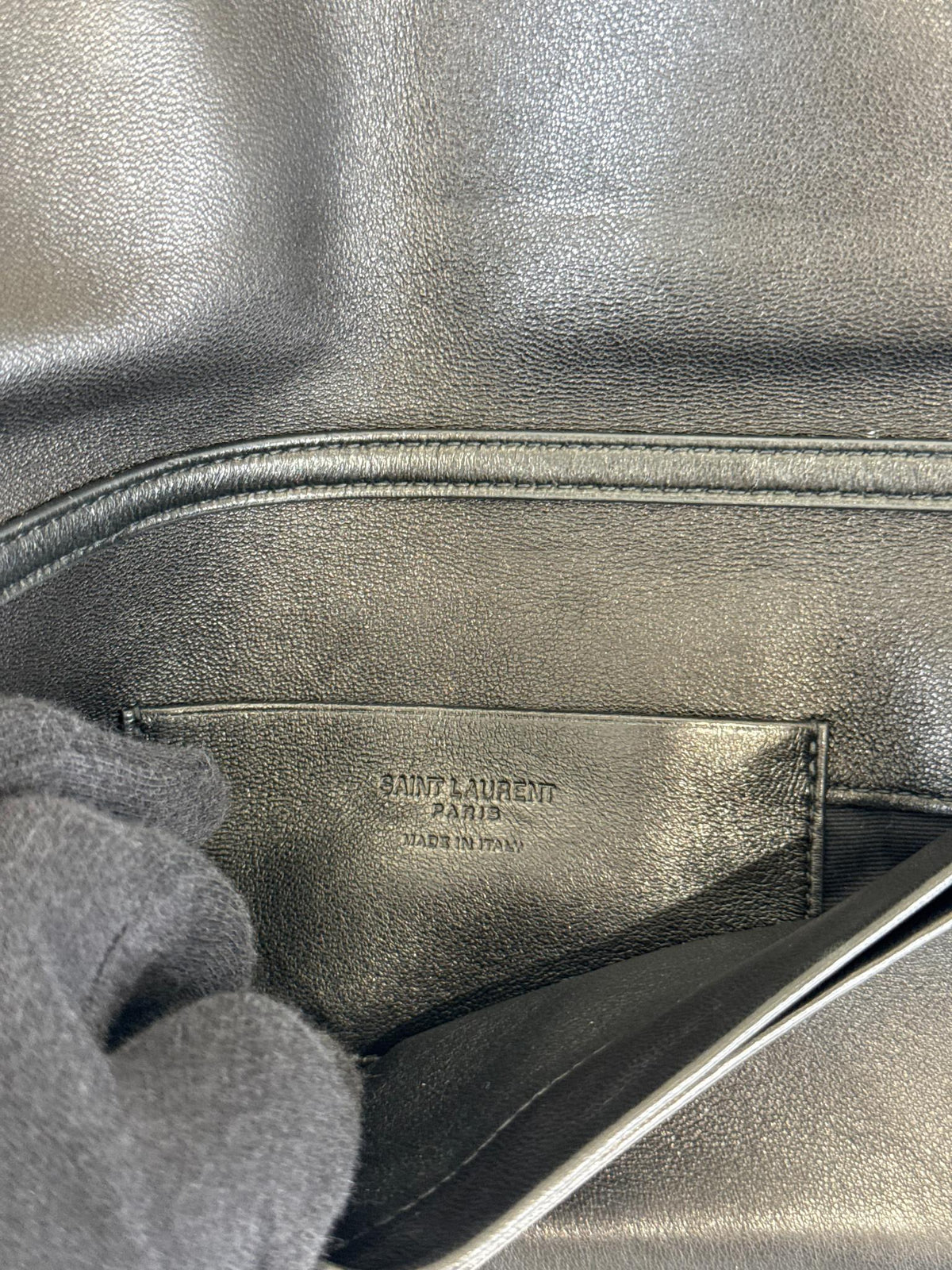 Saint Laurent Calypso Black Lambskin Mini Shoulder Bag